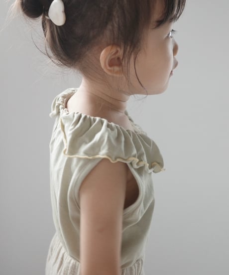 【予約商品】UANDEL - mellow collared tank tops(melon yellow)