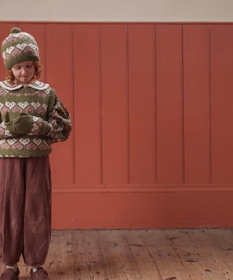 Little Cotton Clothes - Jessica Trousers Velvet in Nutmeg