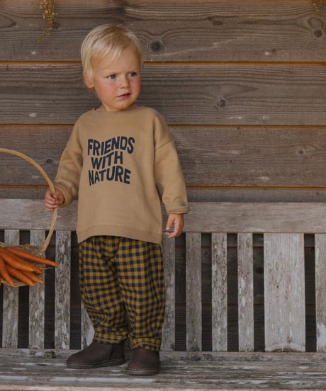 organic zoo - Blueberry Gingham Carrot Pants