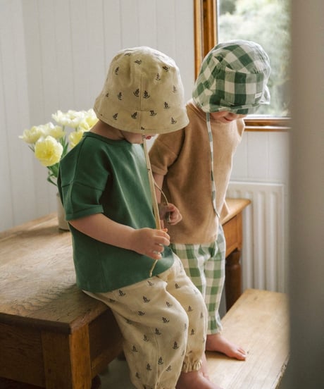 organic zoo - Dill Gingham Bucket Sun Hat