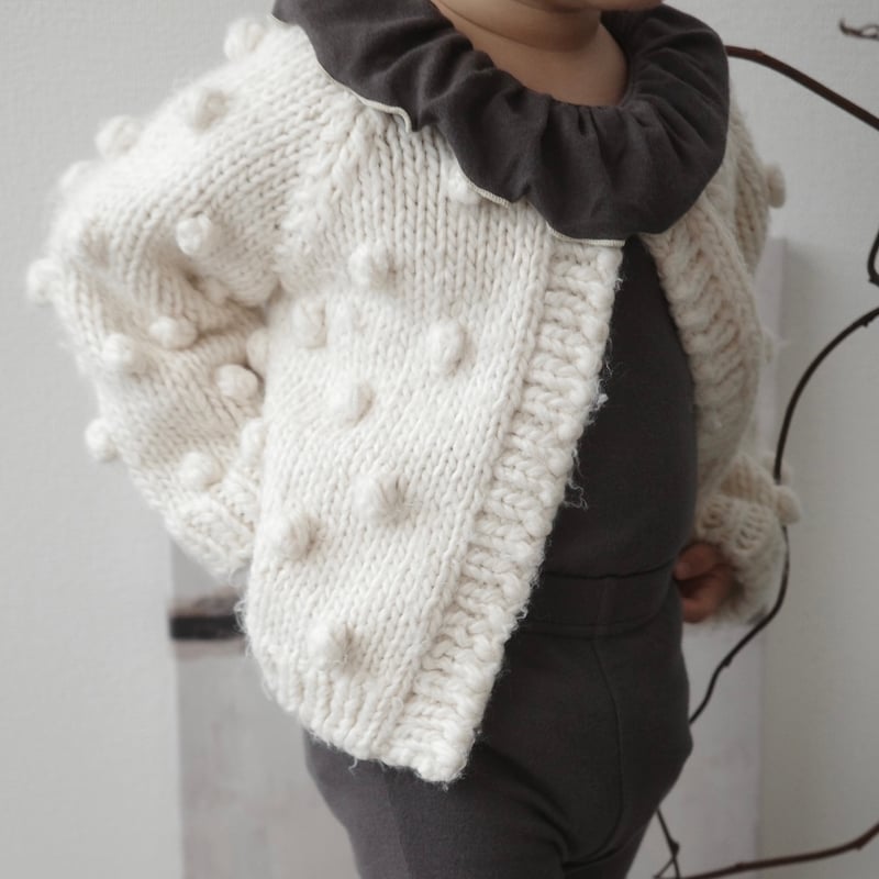 THE BLUEBERRY HILL - Popcorn Cardigan Cream |