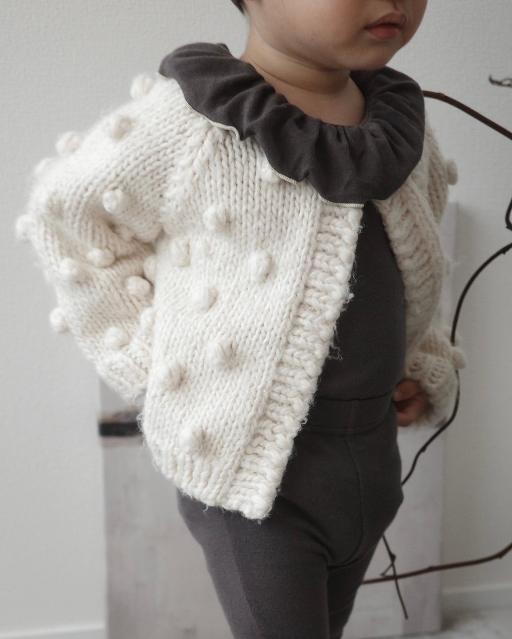 THE BLUEBERRY HILL - Popcorn Cardigan Cream |