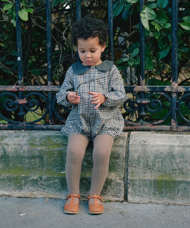 【Maison Marelle romper BAC gingham】 予約販売商品】 Maison Marelle - Romper BAC- gingham b