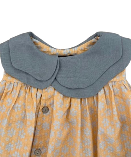 HELLO LUPO -  NAMI DRESS - LINEN GREY/APRICOT