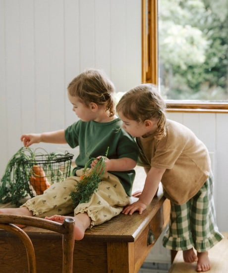 organic zoo - Dill Gingham Frill Culottes