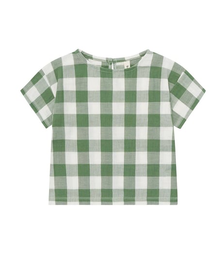organic zoo - Dill Gingham Boxy T-Shirt