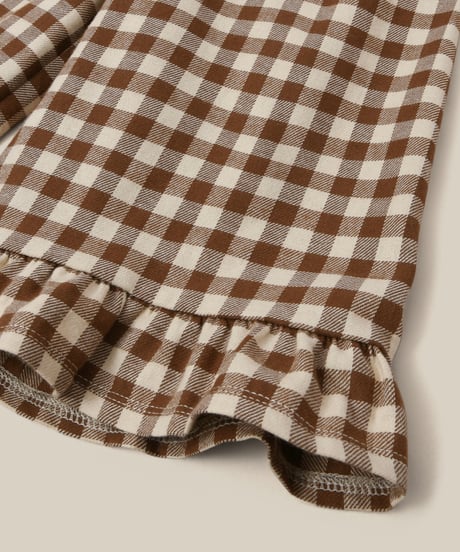 organic zoo - Chestnut Gingham Frill Culottes