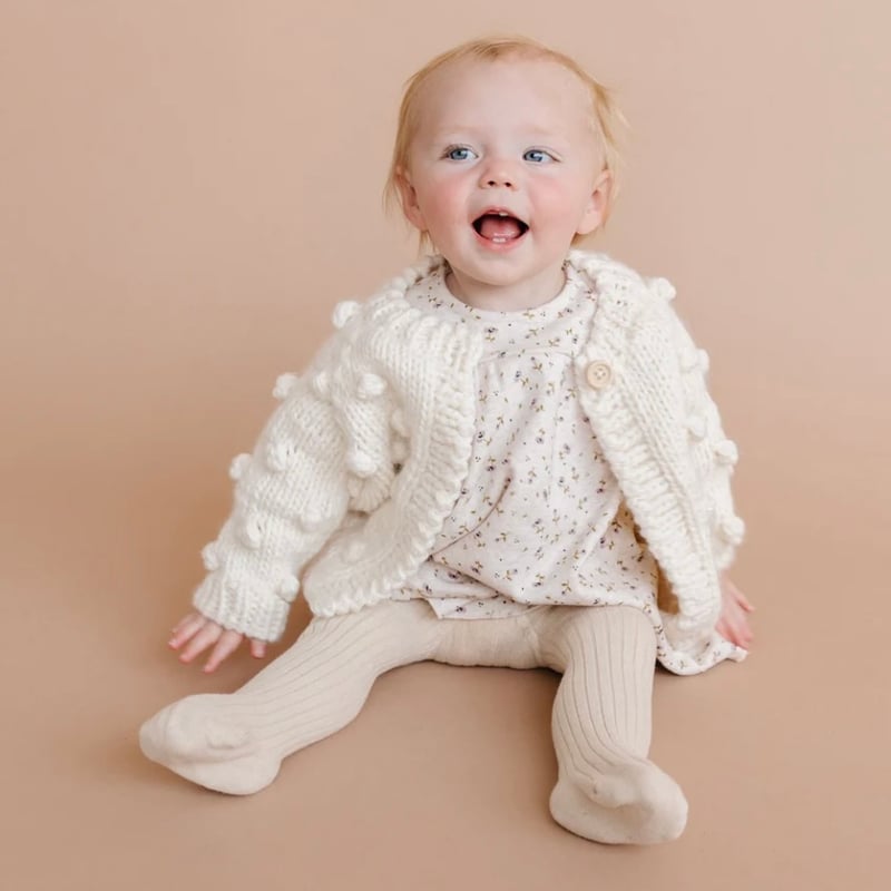 THE BLUEBERRY HILL 人気のポップコーンニット⭐︎新品未使用！ THE BLUEBERRY HILL - Popcorn Cardigan Cream |