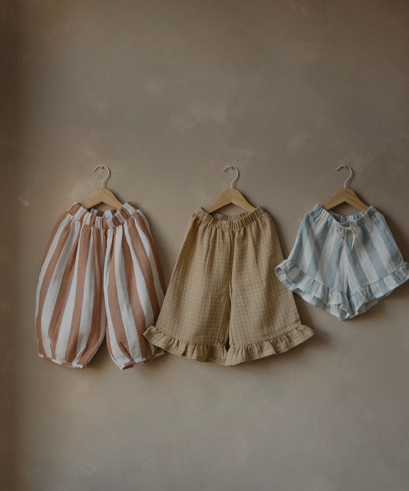 organic zoo - Sardine Stripes Frill Shorts | U