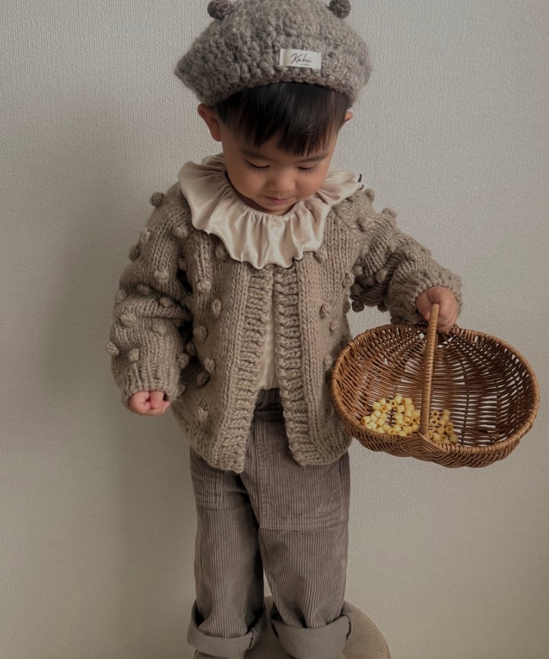 THE BLUEBERRY HILL - Popcorn Cardigan Flax | U