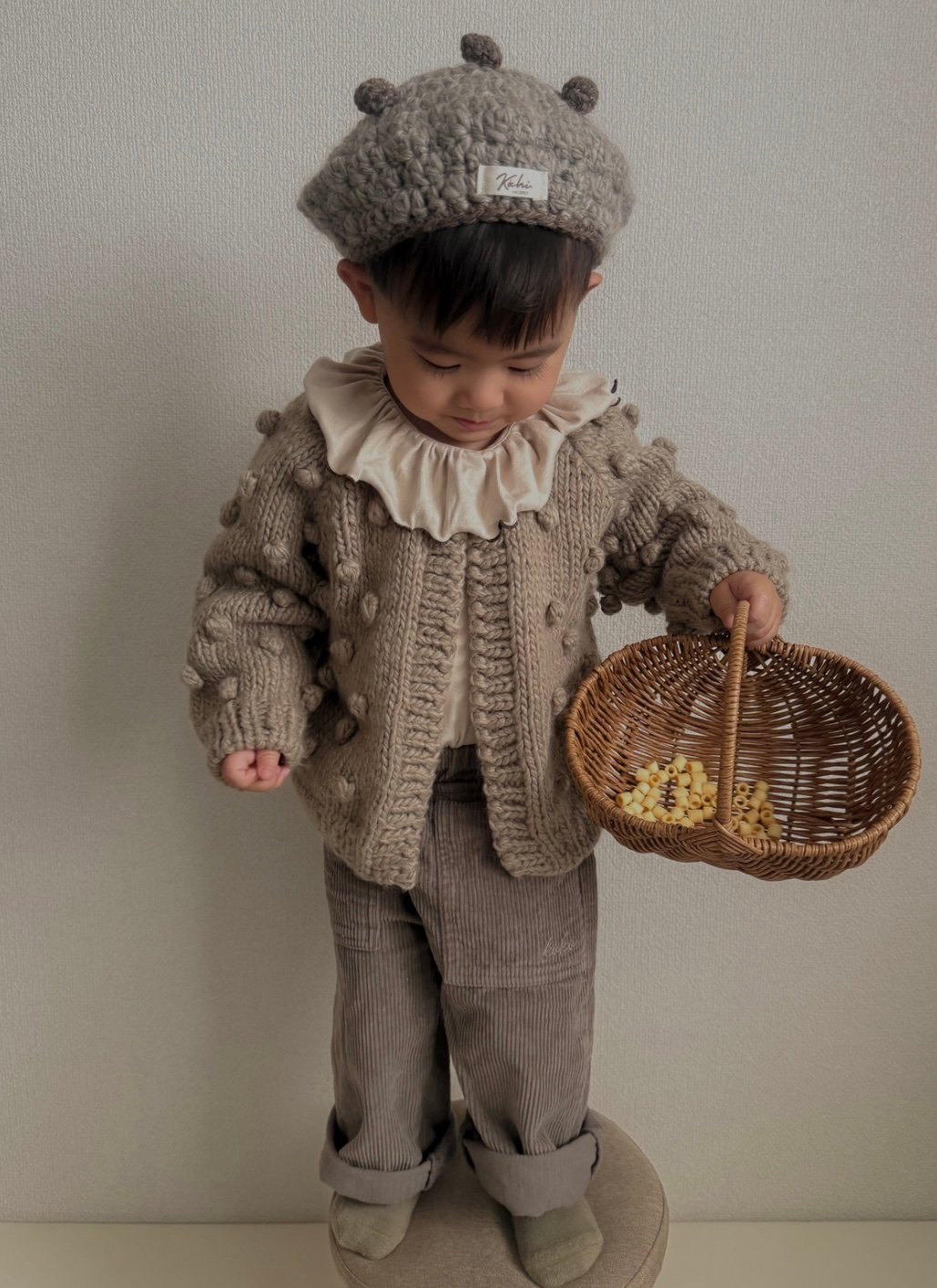 THE BLUEBERRY HILL - Popcorn Cardigan Flax | U