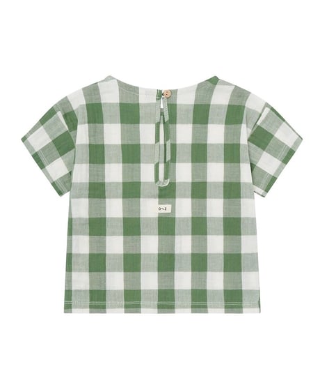 organic zoo - Dill Gingham Boxy T-Shirt
