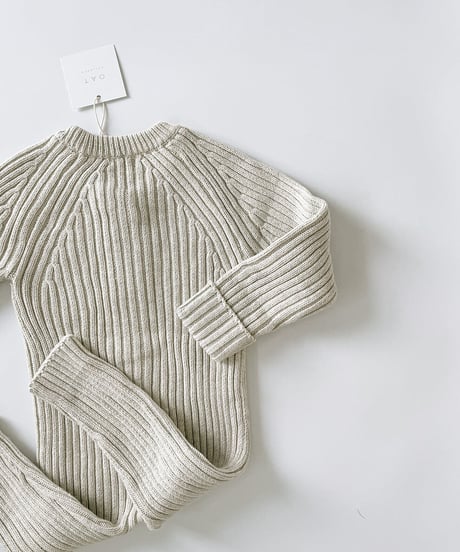 OAT - ‘ Gray Marle ‘ Ribbed Knit Playsuit