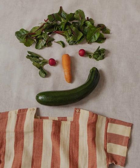 organic zoo - Tomato Stripes Square Neck T- Shirt