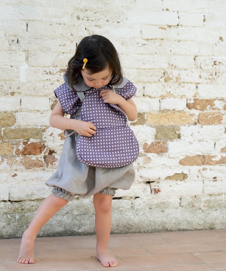HELLO LUPO - L Bag (Lilac quadri)