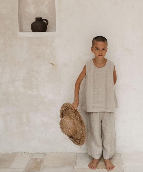 son and daughter - MARU LINEN TOP