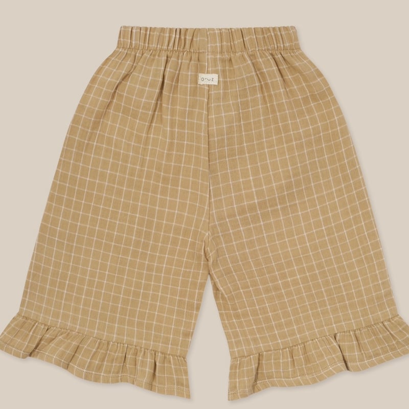 ボトムス organic zoo Gingham Frill Culottes ORGANIC ZOO] Blueberry Gingham Frill Culotte