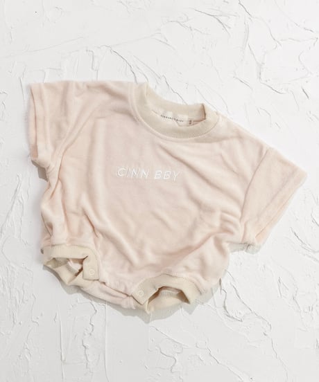 CINNAMON BABY -  Terry Tshirt Romper - Cream