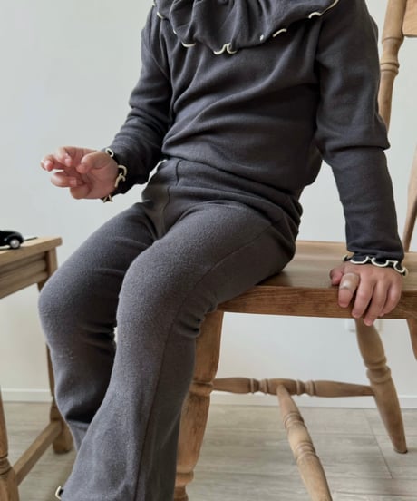 UANDEL - Mellow Collared Tops(Charcoal)