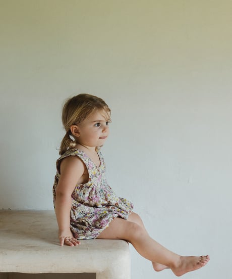 son and daughter - LEILA FLORAL ROMPER
