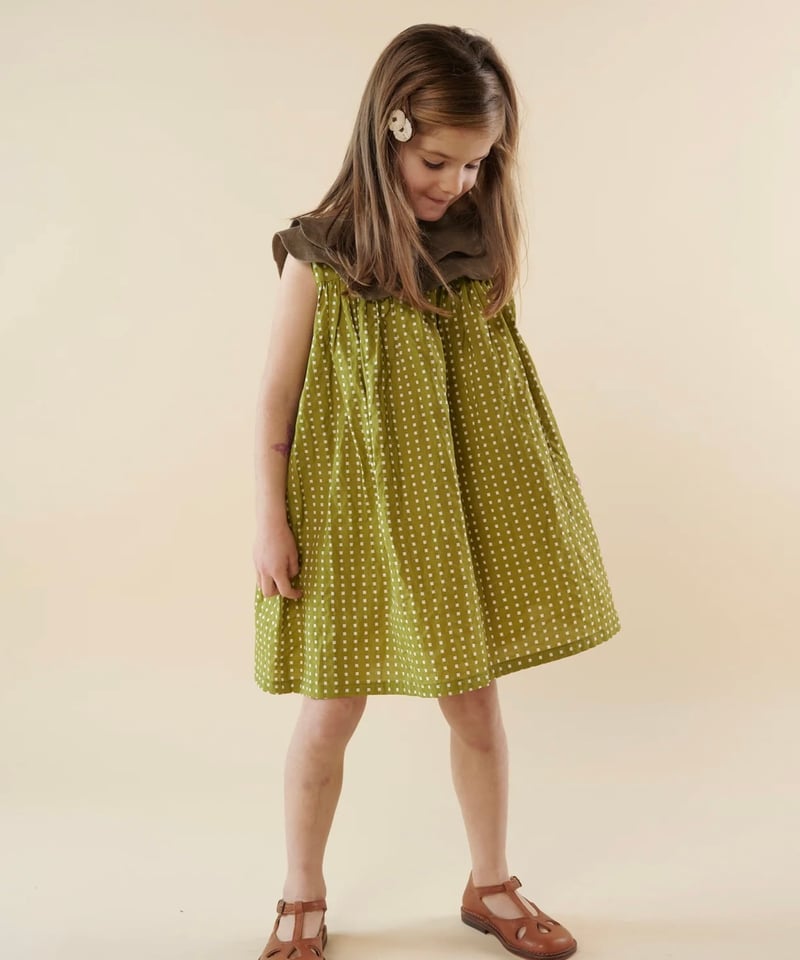 HELLO LUPO - Nami Dress , Matcha Quadri送料無料 | U