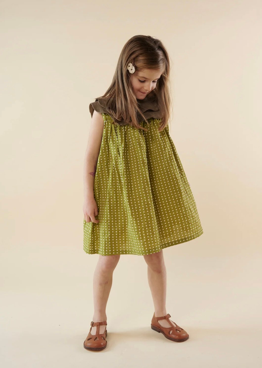 HELLO LUPO - Nami Dress , Matcha Quadri送料無料 | U