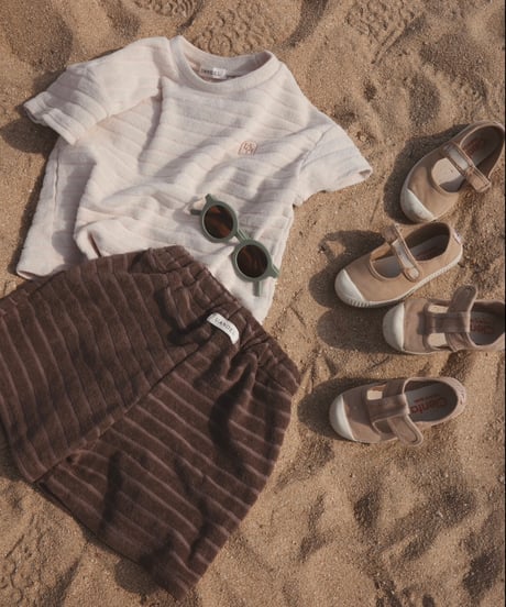 UANDEL - Relaxed Terry shorts (dark brown)
