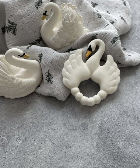 natruba - bath swan and teether swan SET