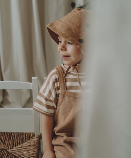 organic zoo - Gold Terry Cropped Dungarees