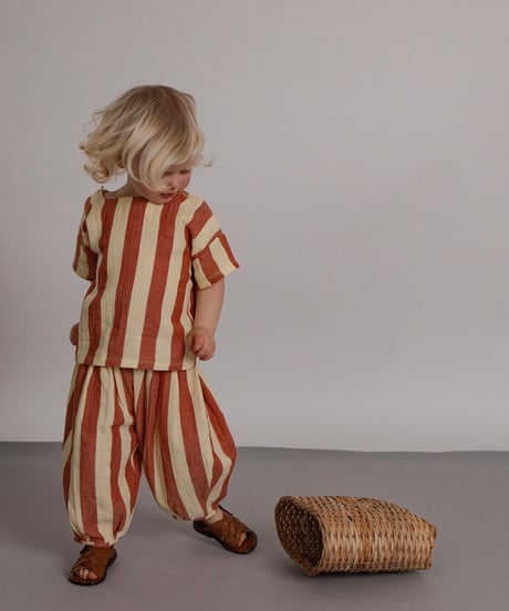 organic zoo - Tomato Stripes Square Neck T- Shirt