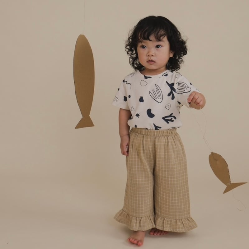 organic zoo Gingham Frill Culottes 1〜2y Organic Zoo Grid Check Wheat Frill Culottes – EnjoyKidsBoutique