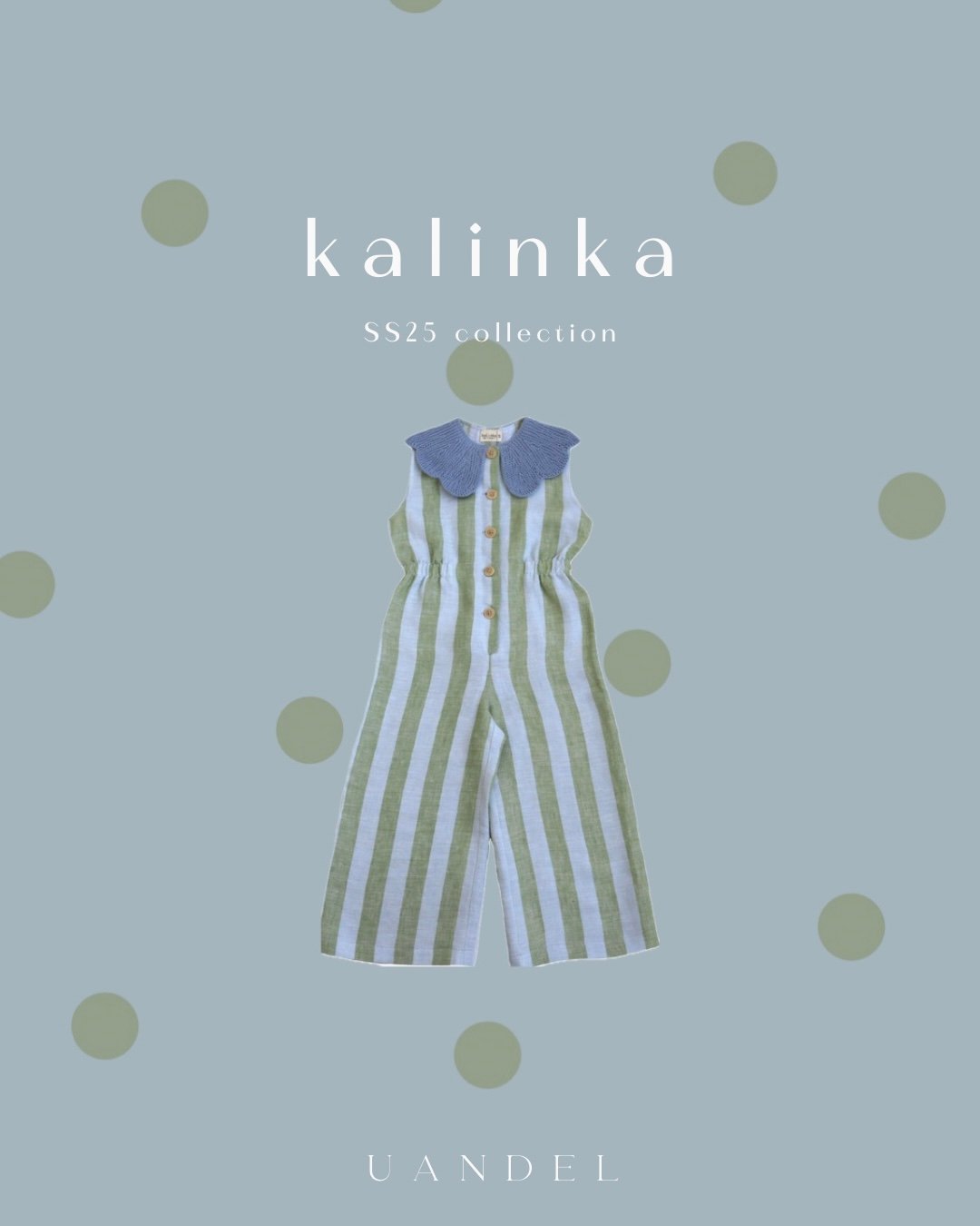 Kalinka Cordelia Overall  オーバーオール Kalinka]【残りわずか！】Cordelia Overall | Pastel Stri