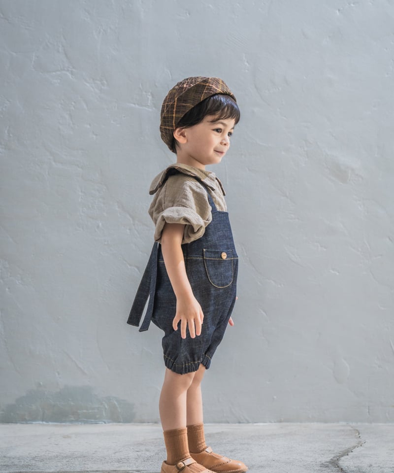 Hello lupo サスペンダーパンツ　サイズ3 HELLO LUPO - TOA BLOOMERS - BLUE DENIM | UANDEL