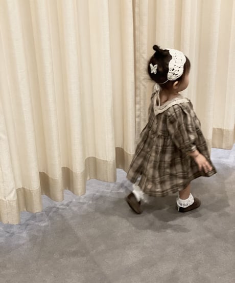 HELLO LUPO - Suzu blouse, beige red check with lace送料無料