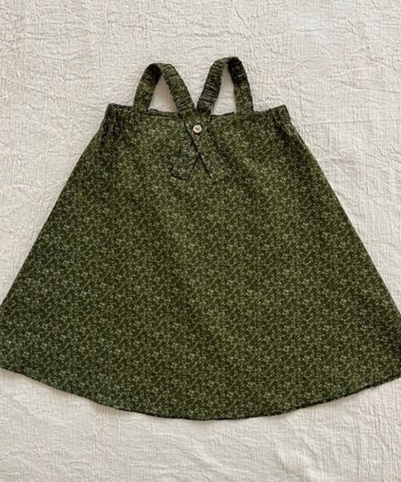 HELLO LUPO - Girasole Dress (Fiori verde)ラスト4-5