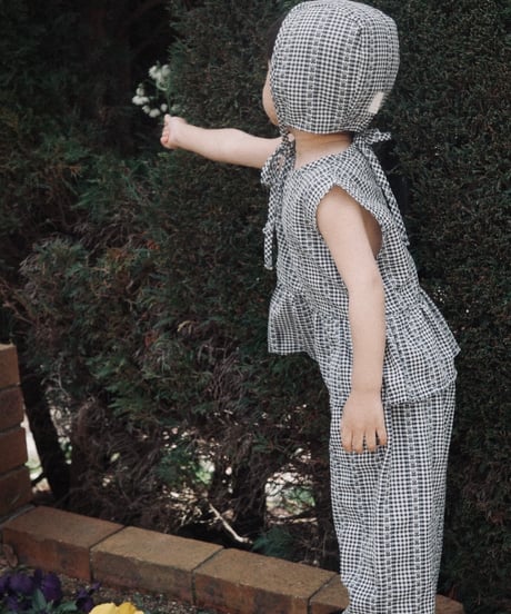 UANDEL - Shadow Navy Gingham Bonnet