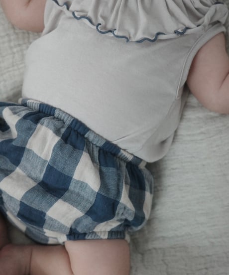 organic zoo - Pottery Blue Gingham Shortie送料無料