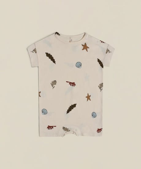 ラスト( 0-6m)organic zoo - Seaweed Summer Romper