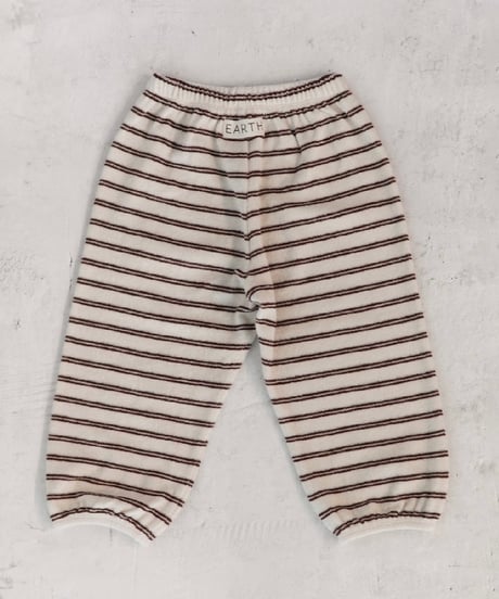 【予約】EARTH THE ARCHIVE - Terry jogger - Brown stripe