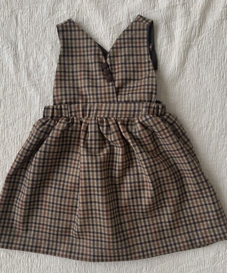 HELLO LUPO - Sissi Skirt / camel check ラスト18-24m