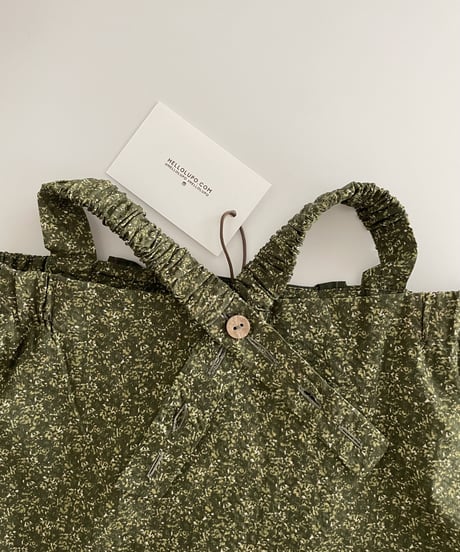 HELLO LUPO - Girasole Dress (Fiori verde)ラスト4-5y