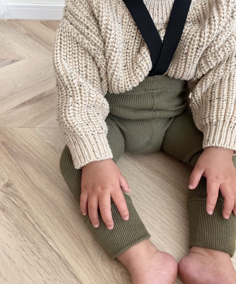 mile -suspender leggings (herbal green) | UANDEL