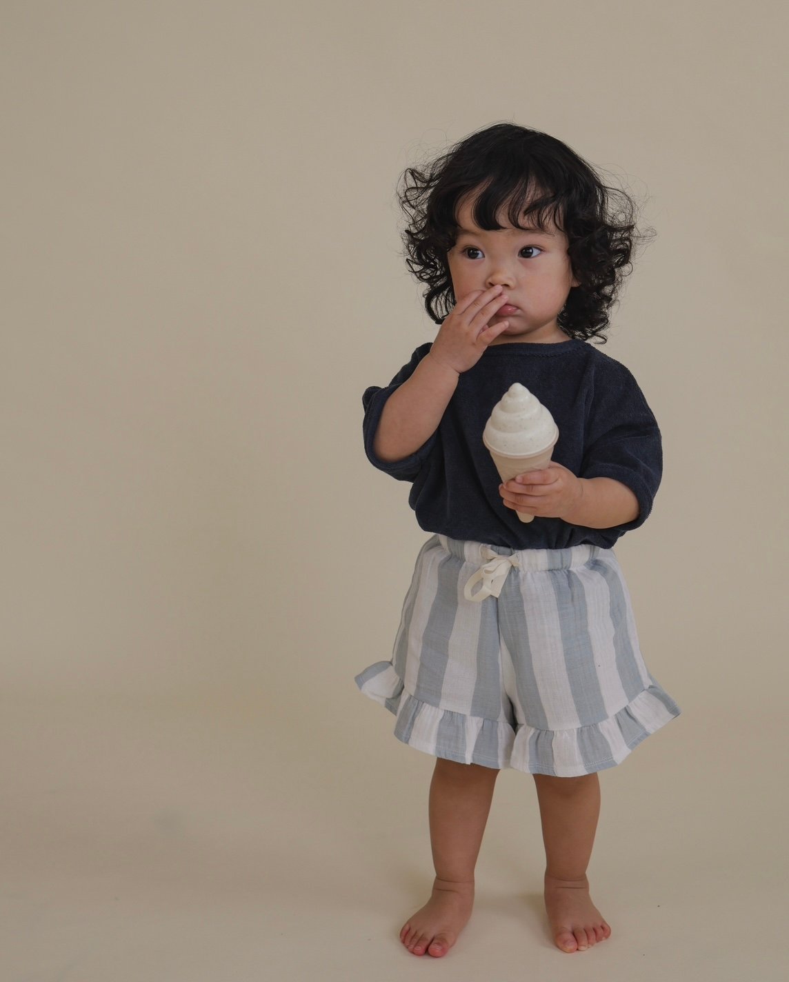 organic zoo - Sardine Stripes Frill Shorts | U