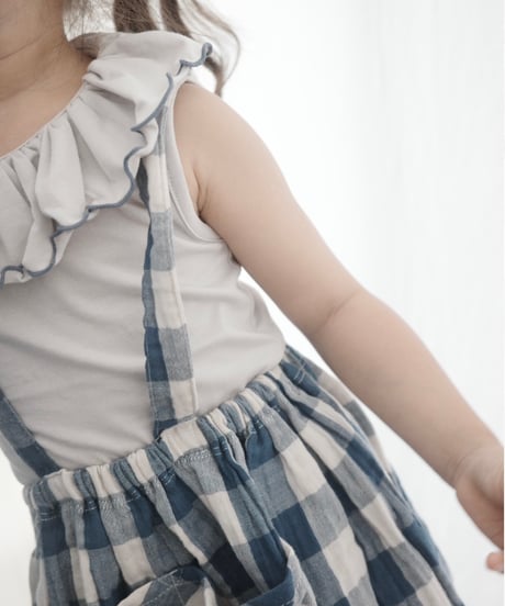 organic zoo - Pottery Blue Gingham Maker Crossback Skirt