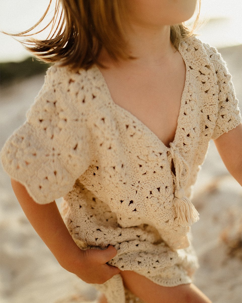 Son and Daughter - ALBA CROCHET VEST | U andel