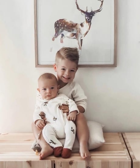 organic zoo Olive Garden Suit with contrast feet