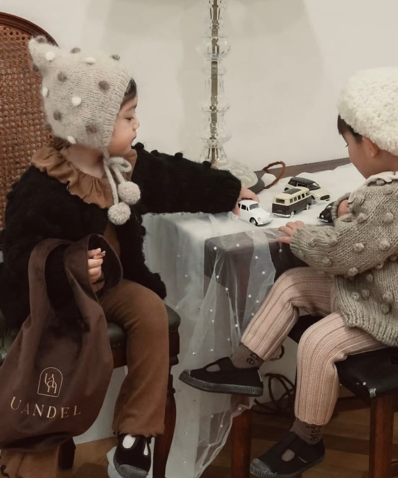 THE BLUEBERRY HILL - Popcorn Cardigan Flax | U