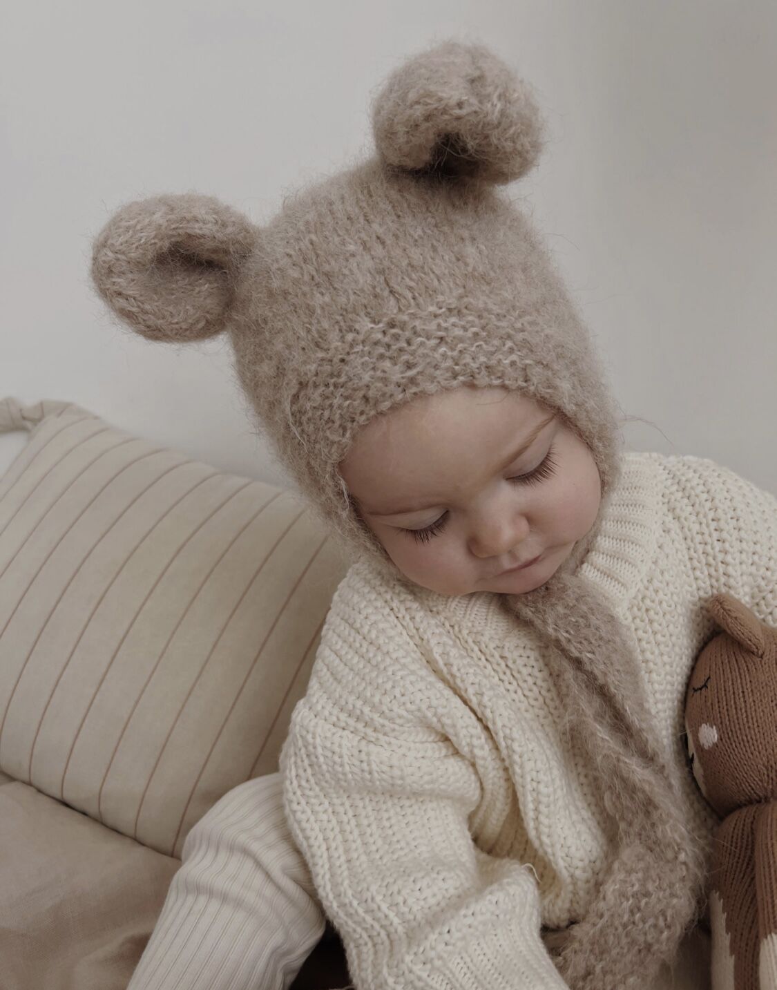 kiddy stuff mouse hat 2-4y LightBeige
