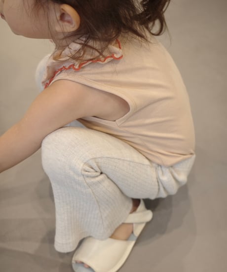 【予約商品】UANDEL - mellow collared tank tops(salmon pink)