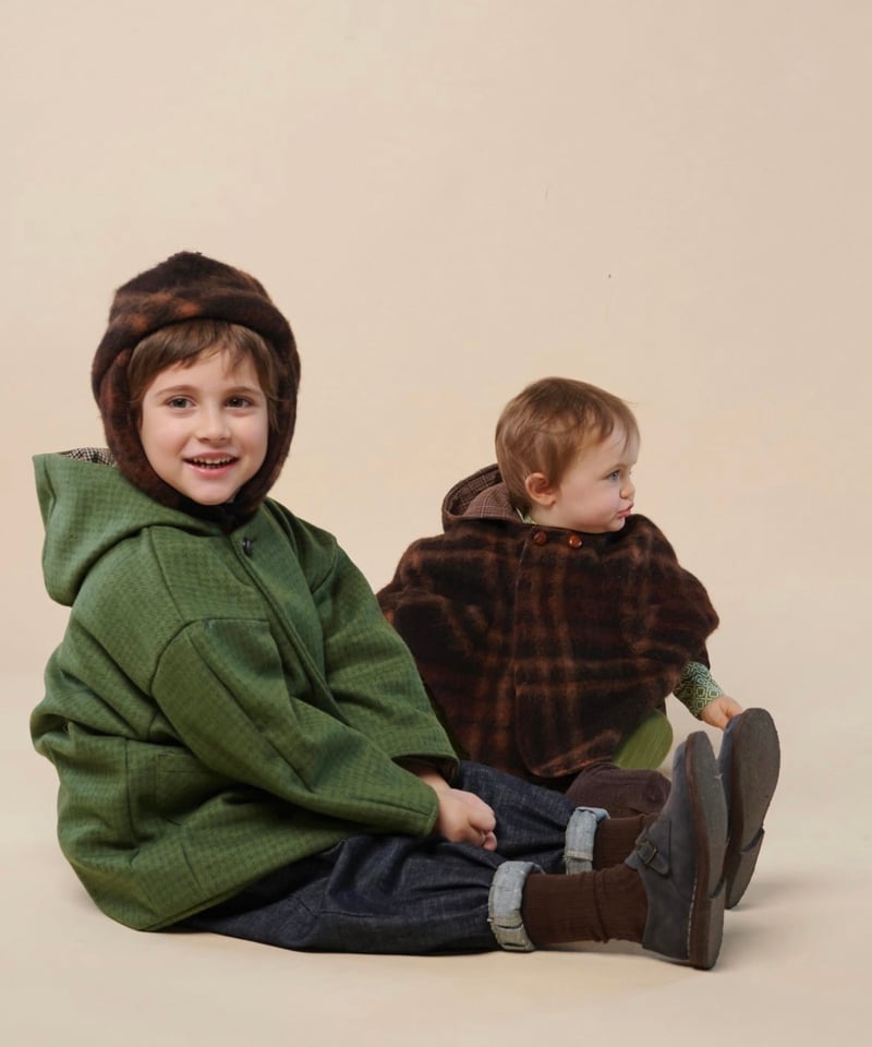 n*》様 hello lupo 2-3y HELLO LUPO - N Poncho - Pine Tree | UANDEL